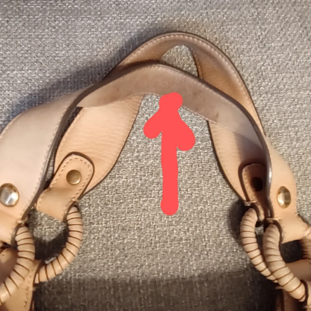 Cole Haan Beige Woven-Front Satchel - Picture 4 of 9